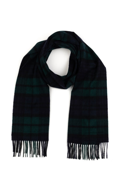 Heritage Tartan Cashmere Wide Scarf - Blackwatch