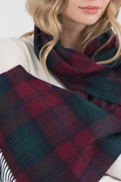 Heritage Tartan Cashmere Wide Scarf - Lindsay
