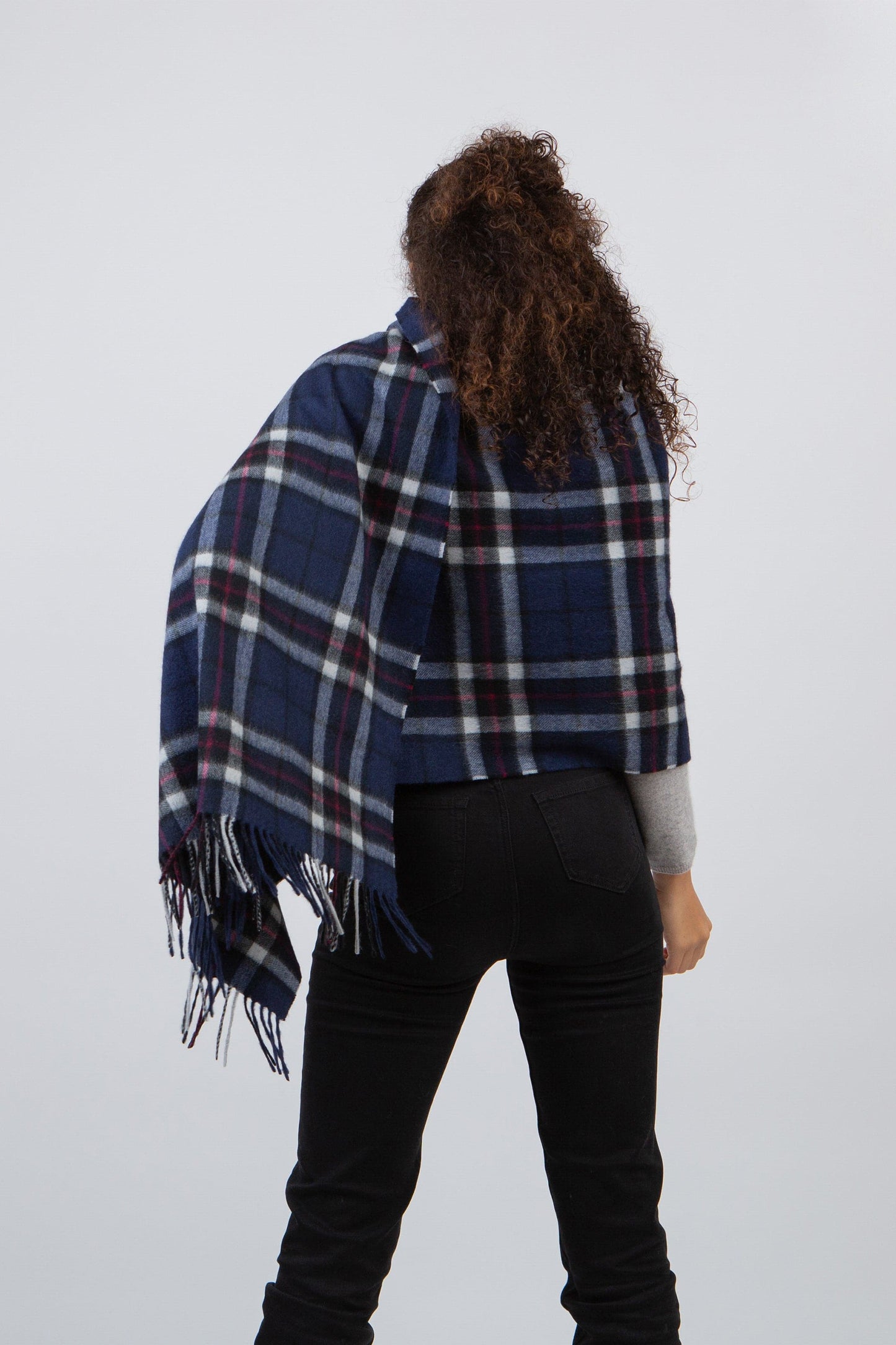 Cashmere Stole - Navy Scotty Thompson