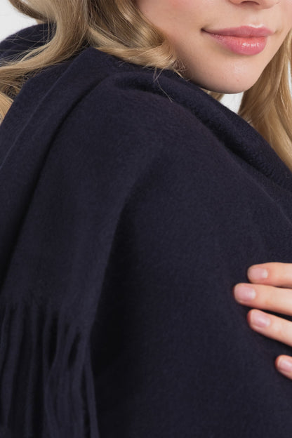 Solid Cashmere Stole - Dark Navy