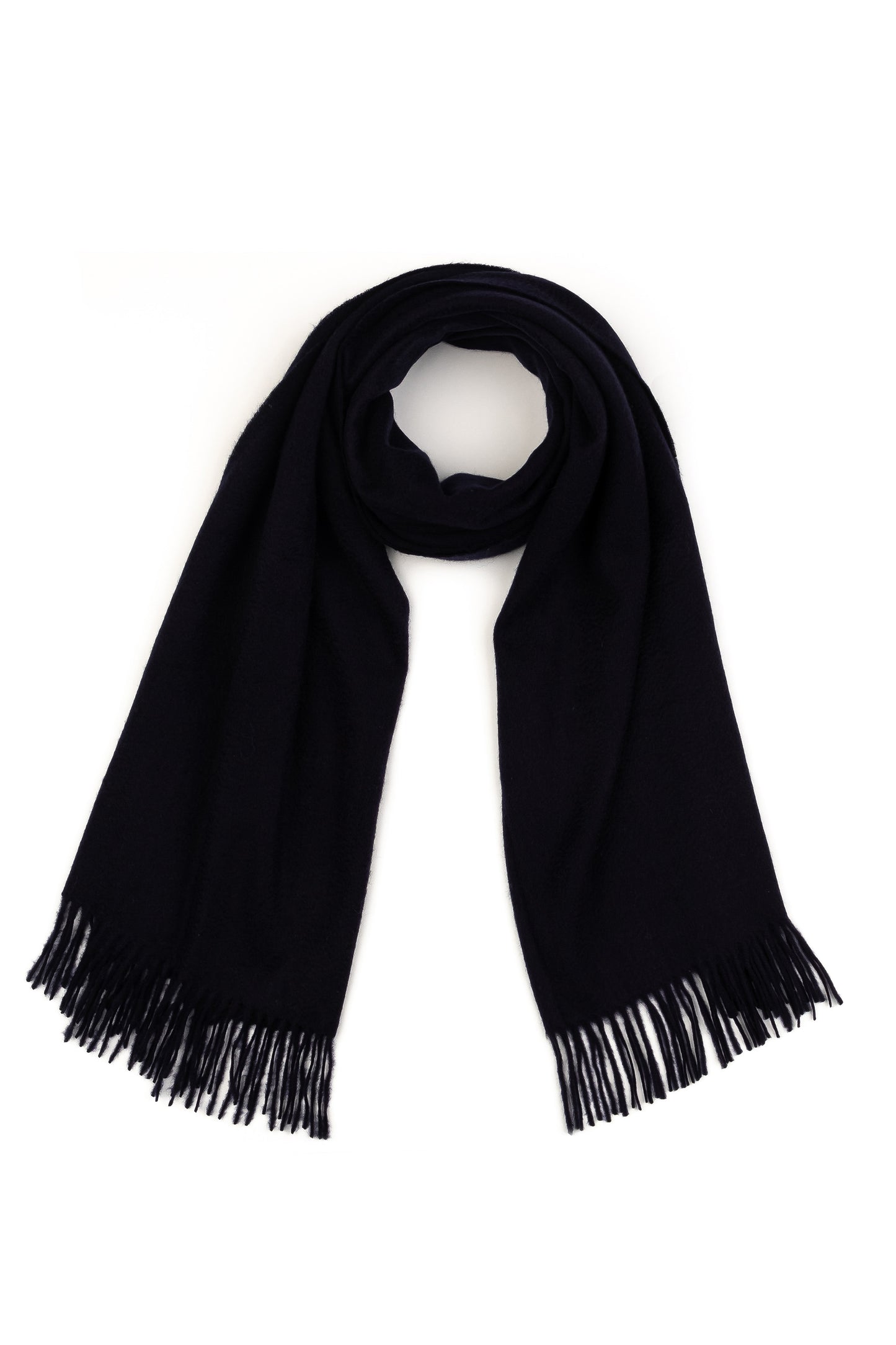 Solid Cashmere Stole - Dark Navy