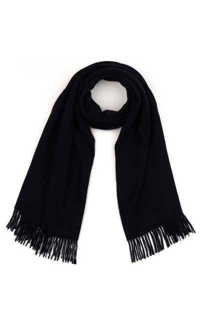 Solid Cashmere Stole - Dark Navy