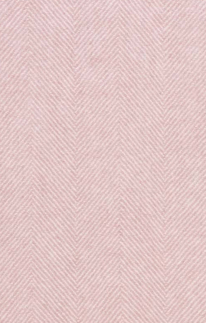 Herringbone Lambswool Throw - Cameo Rose