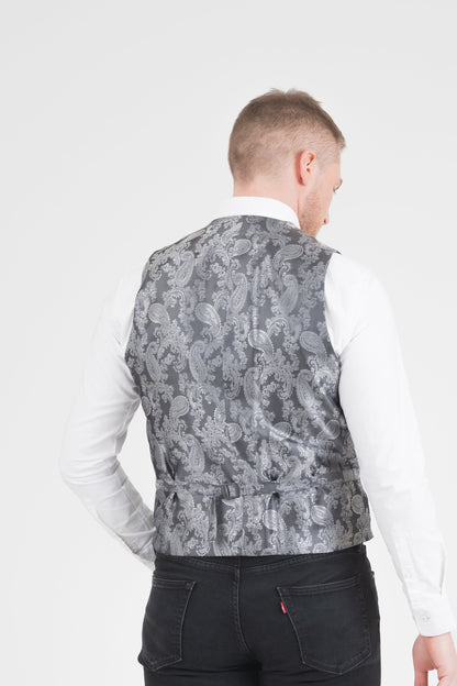 Harris Tweed Iain Waistcoat - Charcoal Melange