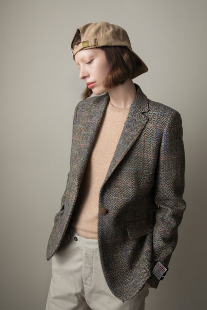 Women's Harris Tweed Janice Blazer - Natural Check