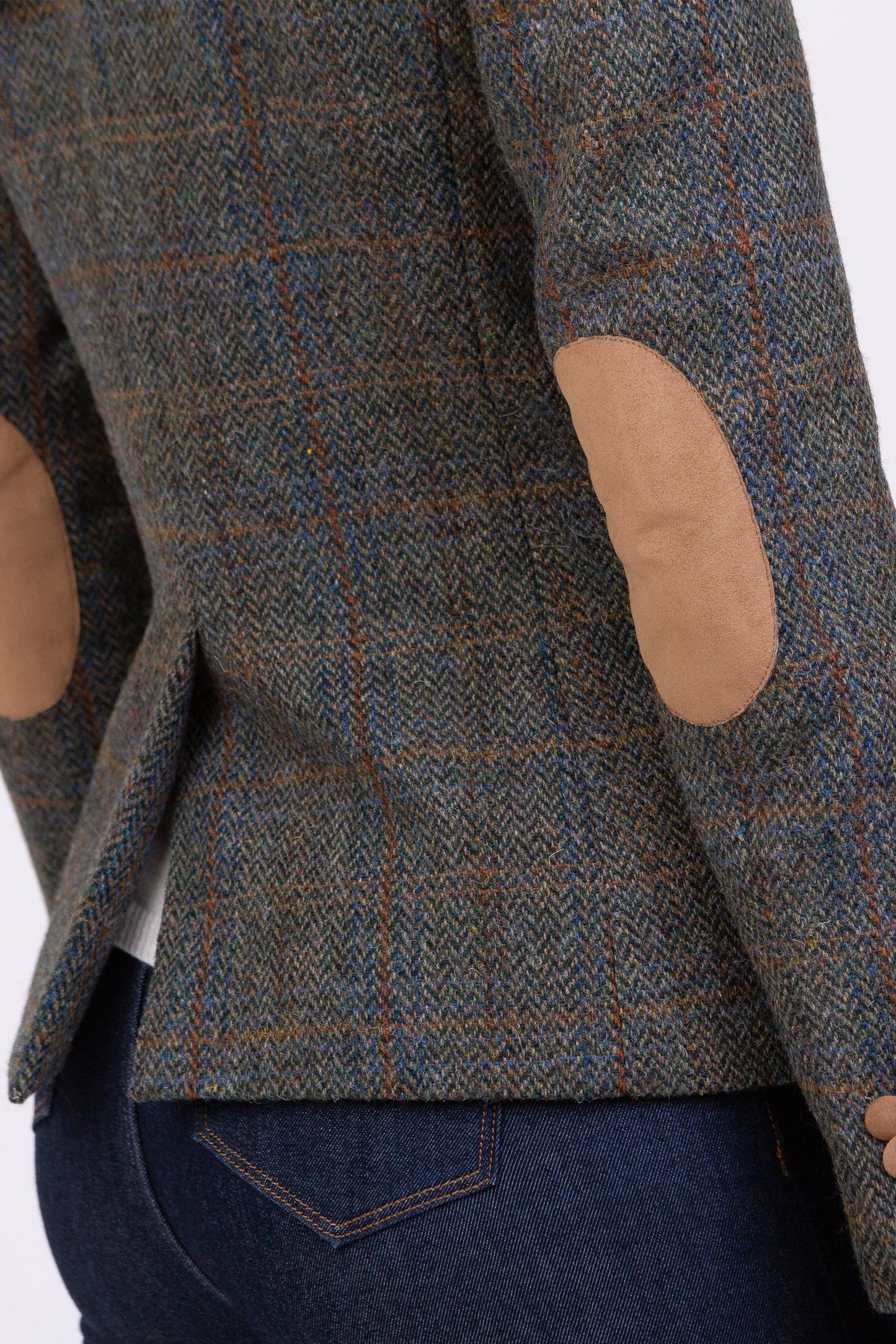Women's Harris Tweed Janice Blazer - Dark Green Check