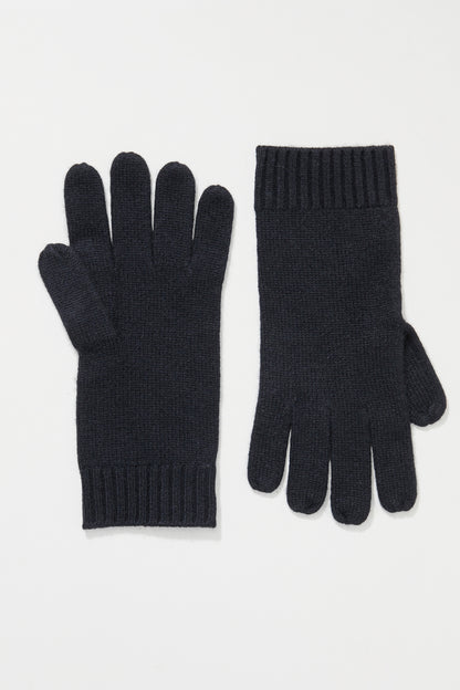 Men's Cashmere Plain Gloves - Black
