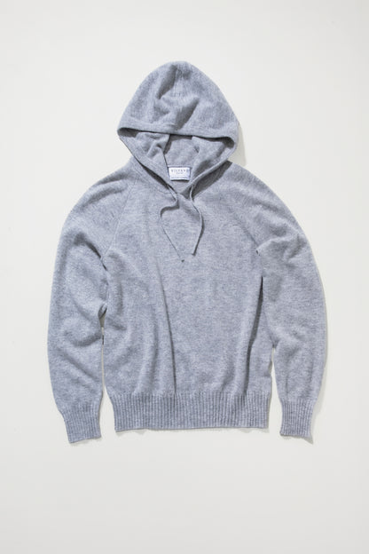 Unisex Cashmere Hoodie - Light Grey