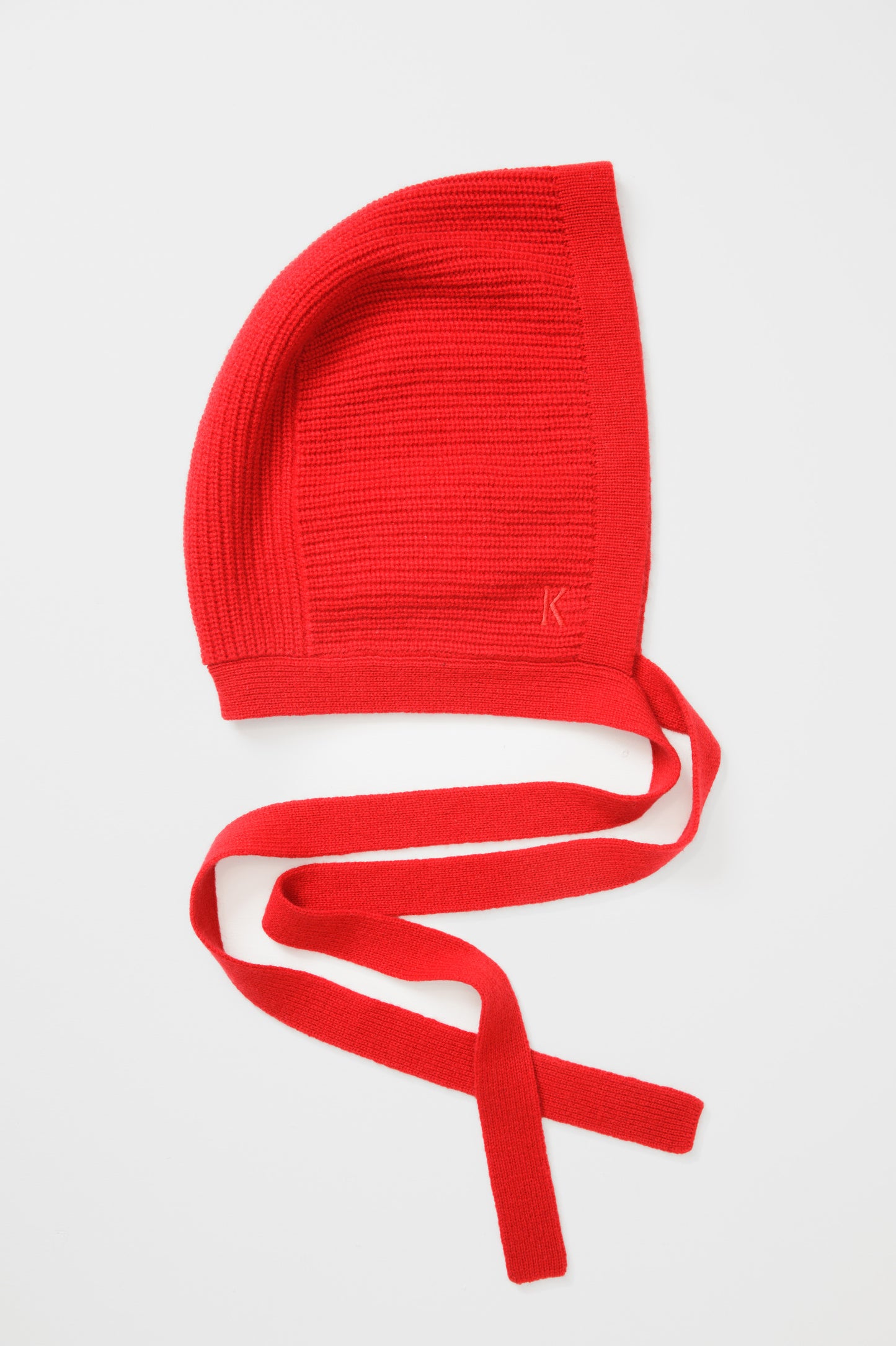 Knitted Cashmere Bonnet - Red