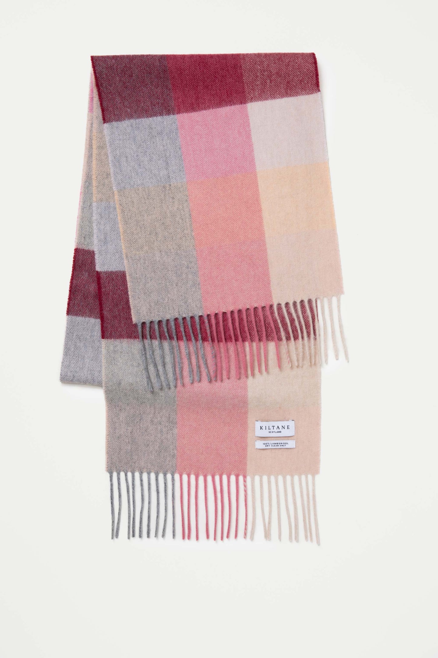 3 Square Check Lambswool Scarf - Summer Fruits