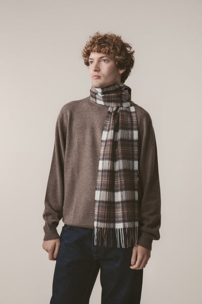 Heritage Tartan Lambswool Scarf - Natural Dress Stewart