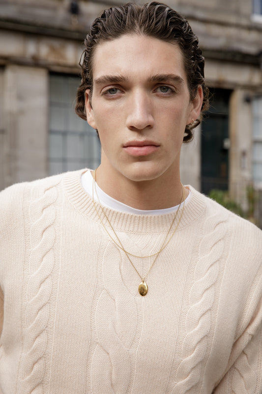 Canongate Cable Cashmere Jumper - Cream