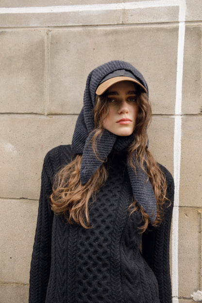 Aran Cashmere Jumper - Black