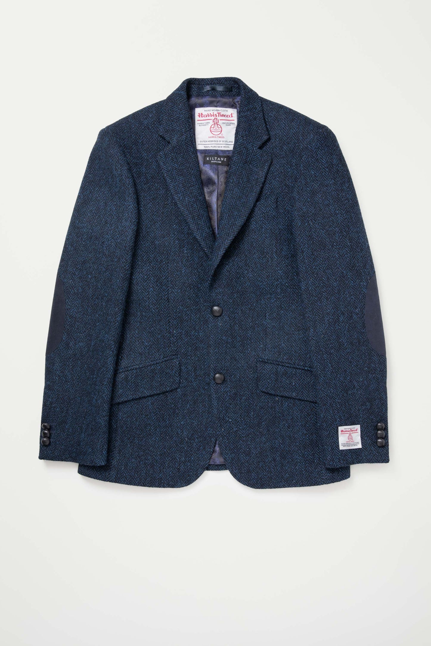 Men's Harris Tweed Patrick Jacket - Dark Navy Herringbone