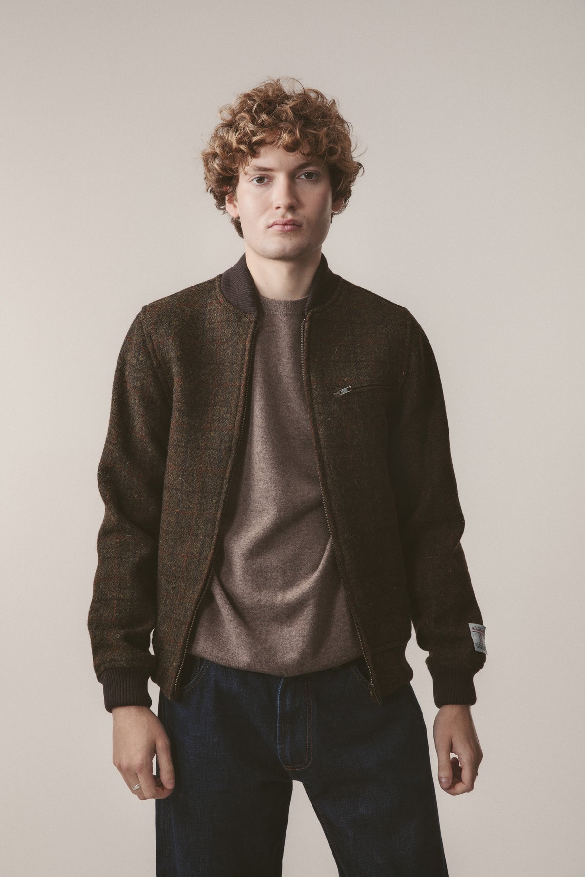 Men's Harris Tweed Bomber Jacket - Green Check – Kiltane
