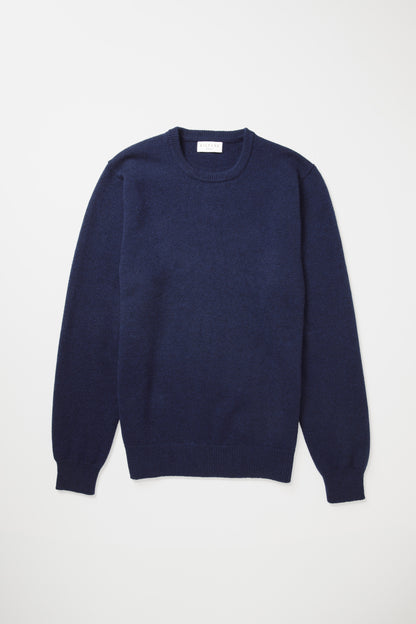 Comely Cashmere Crew Neck Jumper- Navy