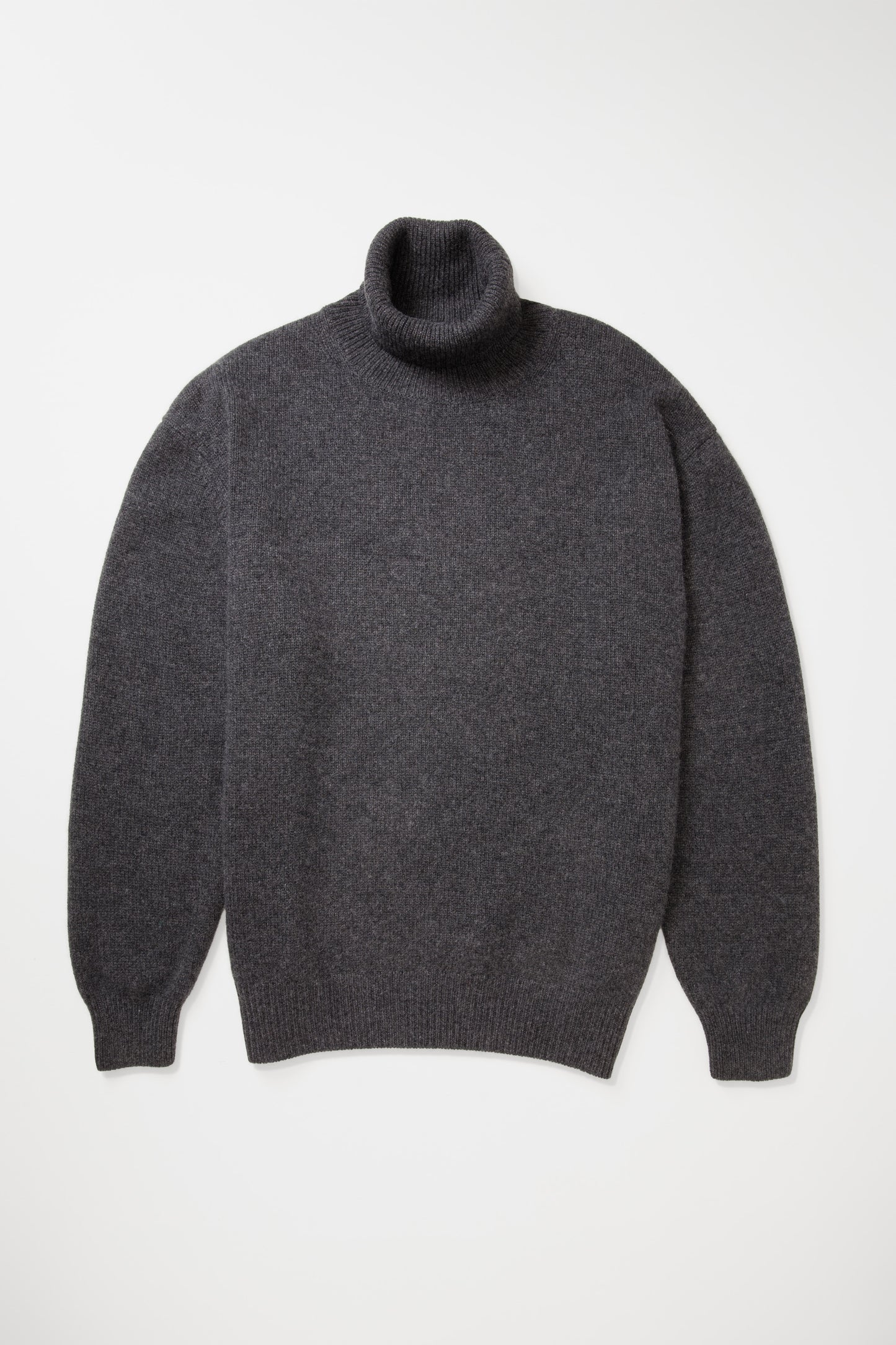 Hamilton Cashmere Roll Neck Jumper - Charcoal