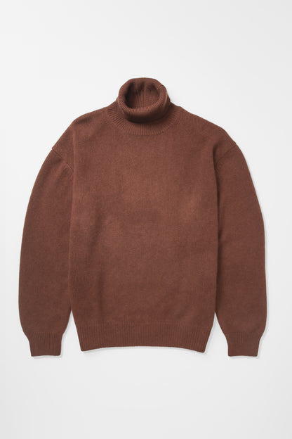 Hamilton Cashmere Roll Neck Jumper - Coco