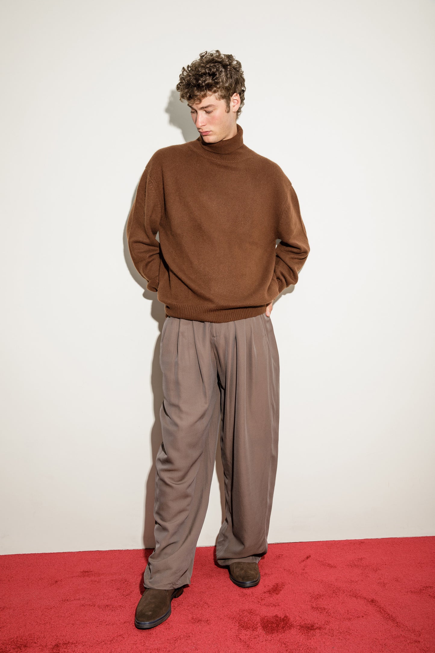 Hamilton Cashmere Roll Neck Jumper - Coco