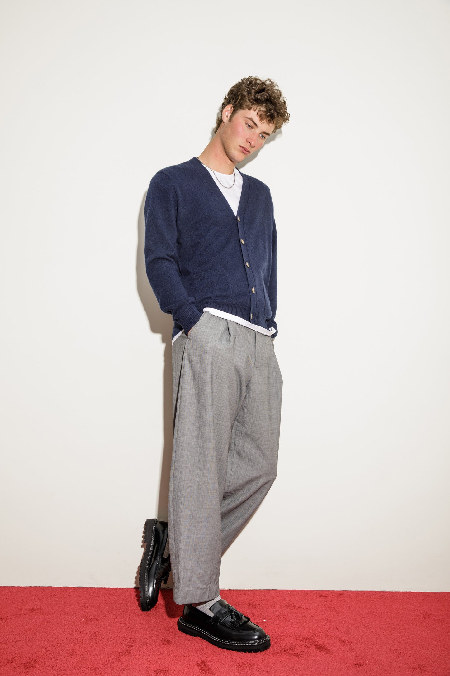 Drummond Cashmere Cardigan - Navy