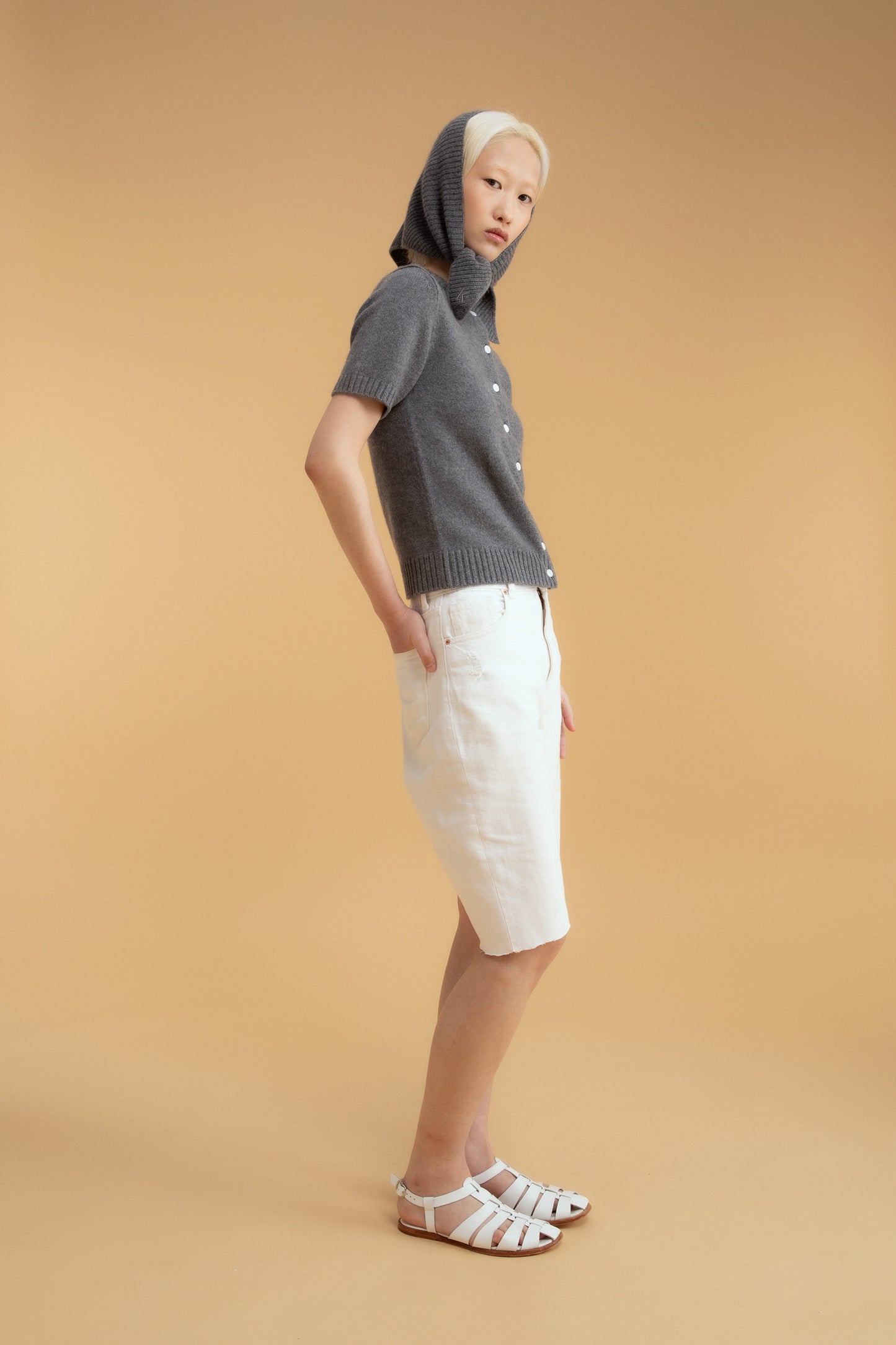 New Town Cashmere Cardigan - Derby Grey