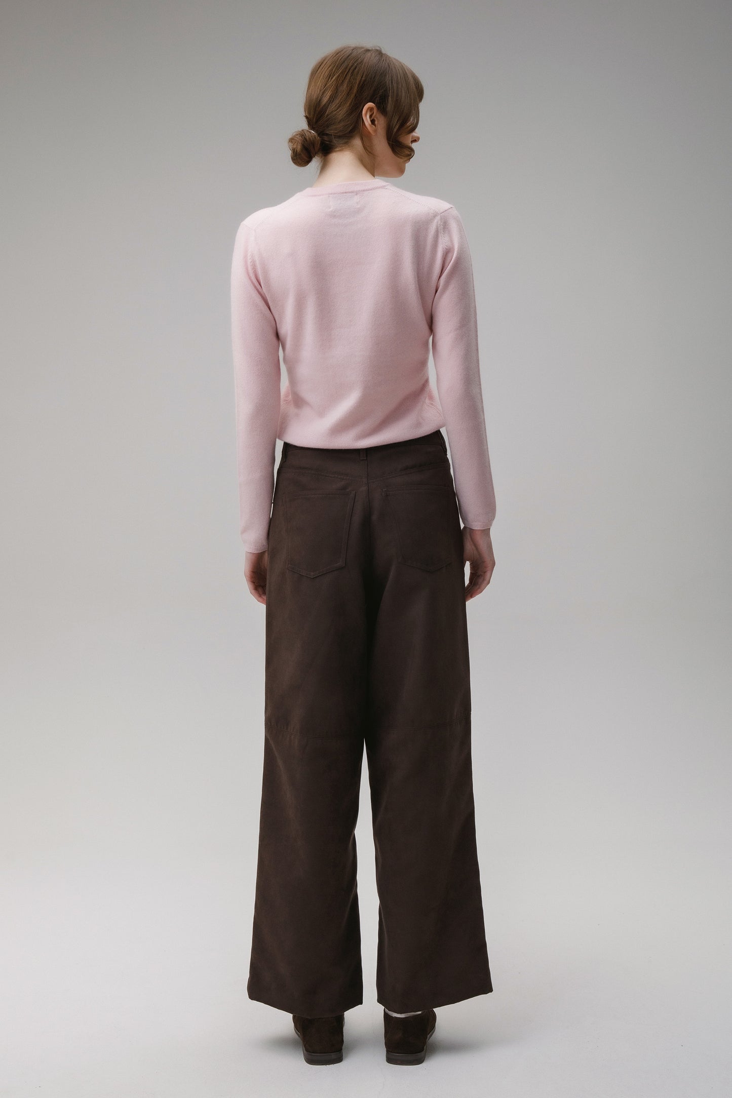 Women's Cashmere Crew Neck Jumper - Pale Lilac