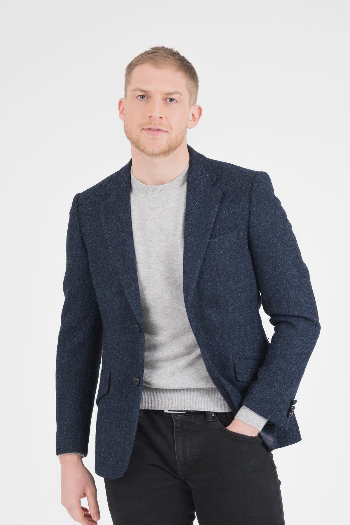 Patrick Jacket Dark Herringbone
