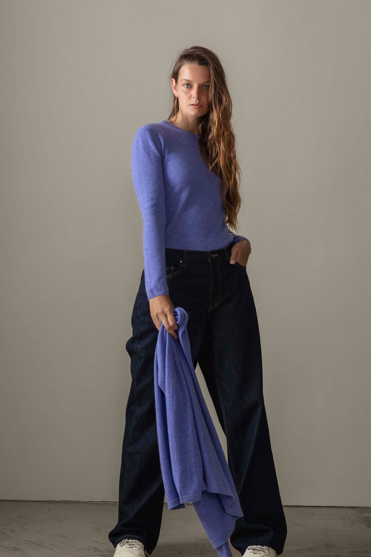 Cashmere Crew Neck Jumper Wisteria