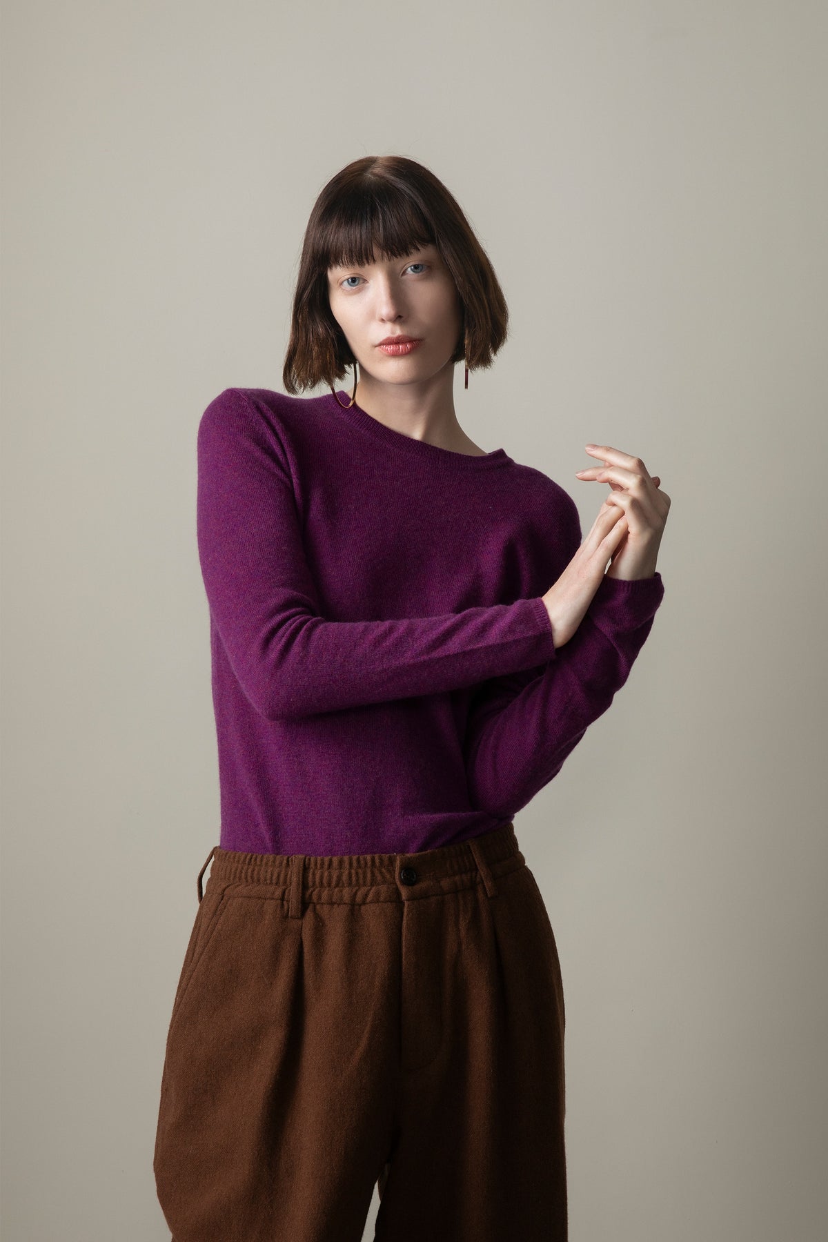 Cashmere Crew Neck Jumper Sloeberry