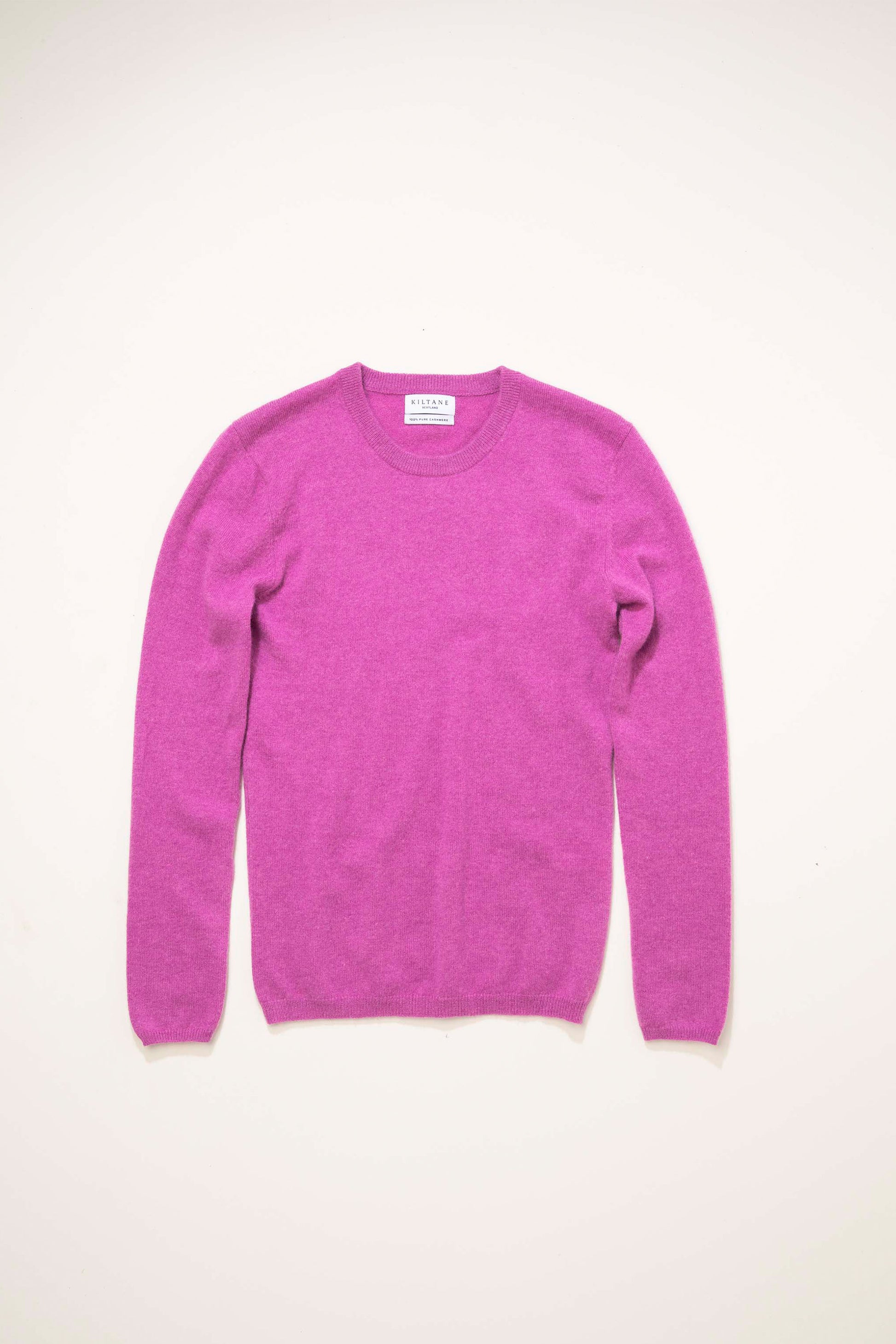 Women's Cashmere Crew Neck Jumper - Raspberry – Kiltane