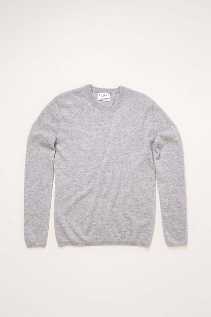 Women's Cashmere Crew Neck Jumper in Light Grey