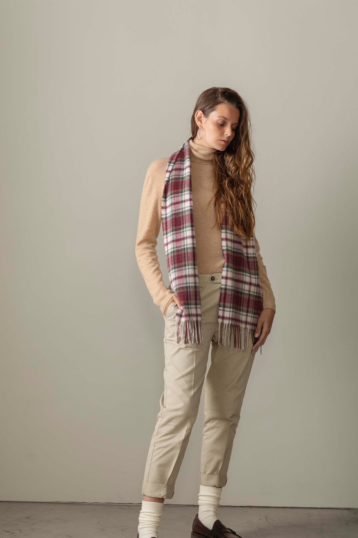 Cashmere Polo Neck Jumper Vicuna
