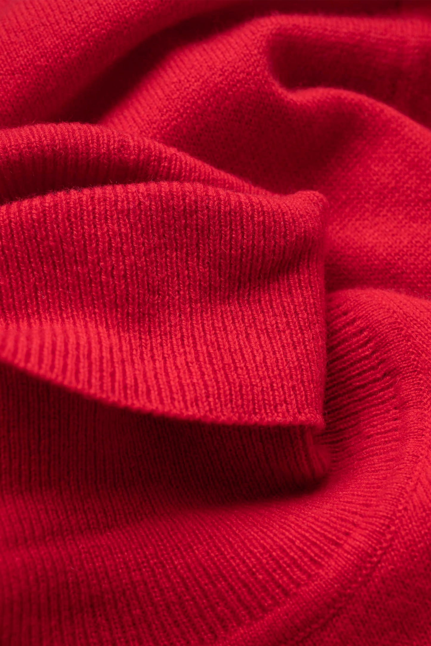 Women's Cashmere Polo Neck Jumper - Red