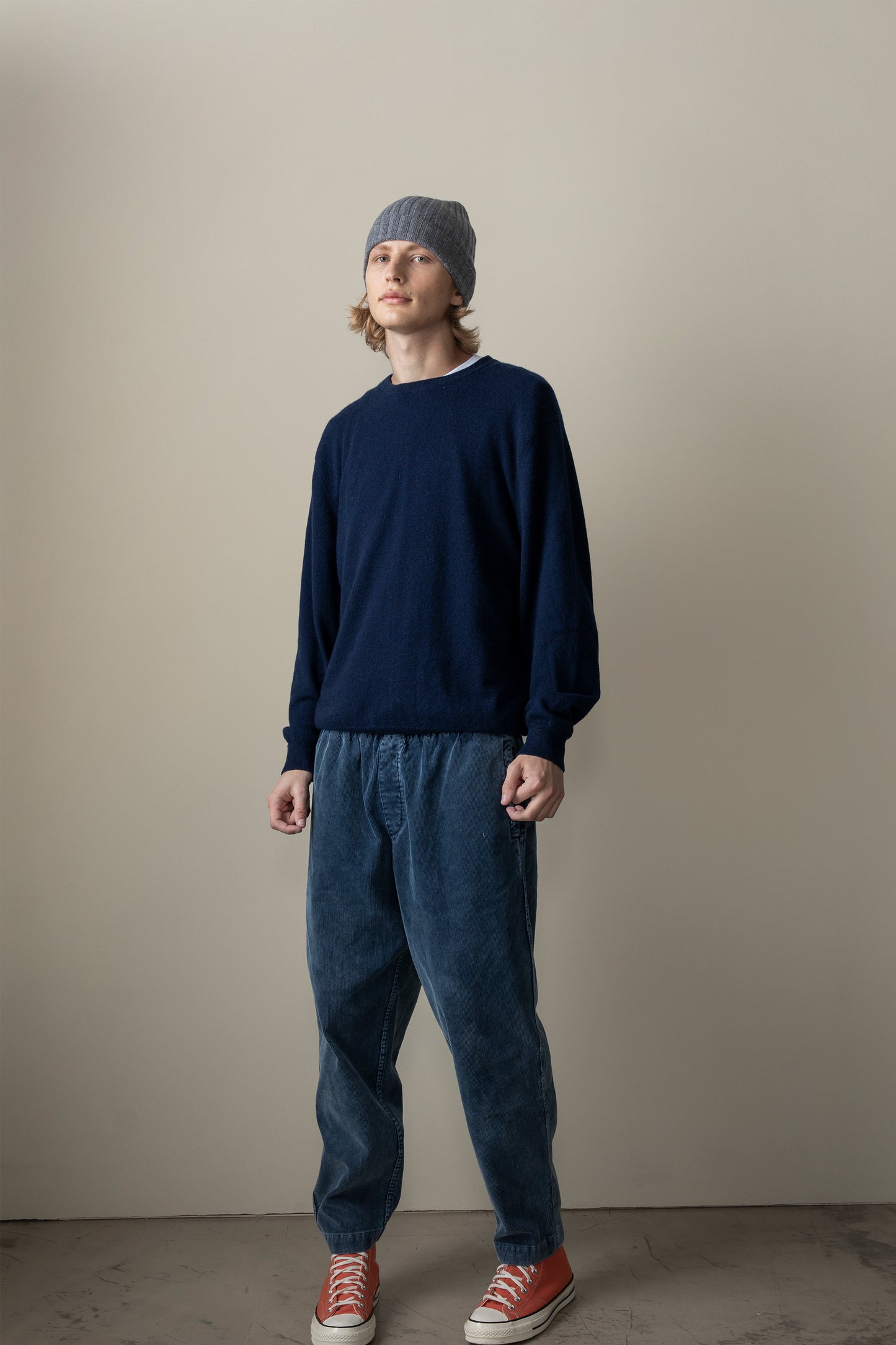 Men's Cashmere Crew Neck Jumper - Cosmos