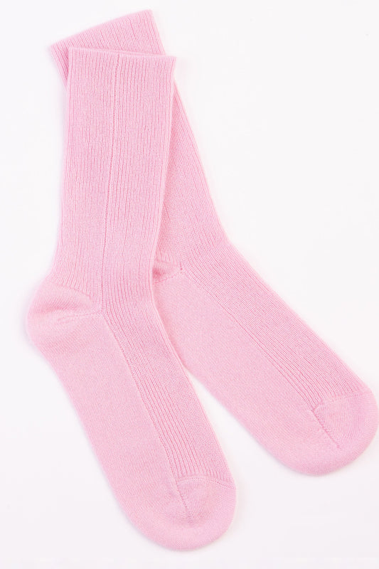 Women's Cashmere Bed Socks - Pale Pink