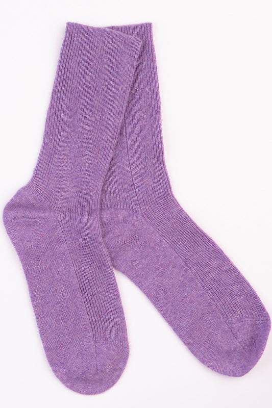 Women's Cashmere Bed Socks - Heather