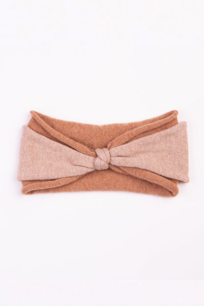 Cashmere Colour Block Headband - Sand