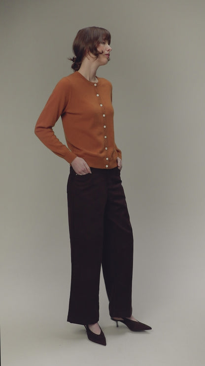 Women's Morningside Cashmere Cardigan - Amber Haze