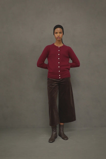 Women’s Morningside Cashmere Cardigan - Burgundy