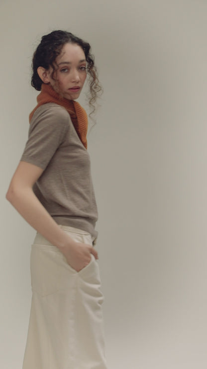 Stockbridge Cashmere T-Shirt - Taupe