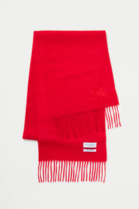 Year of the Horse Solid Red Cashmere Scarf - Red
