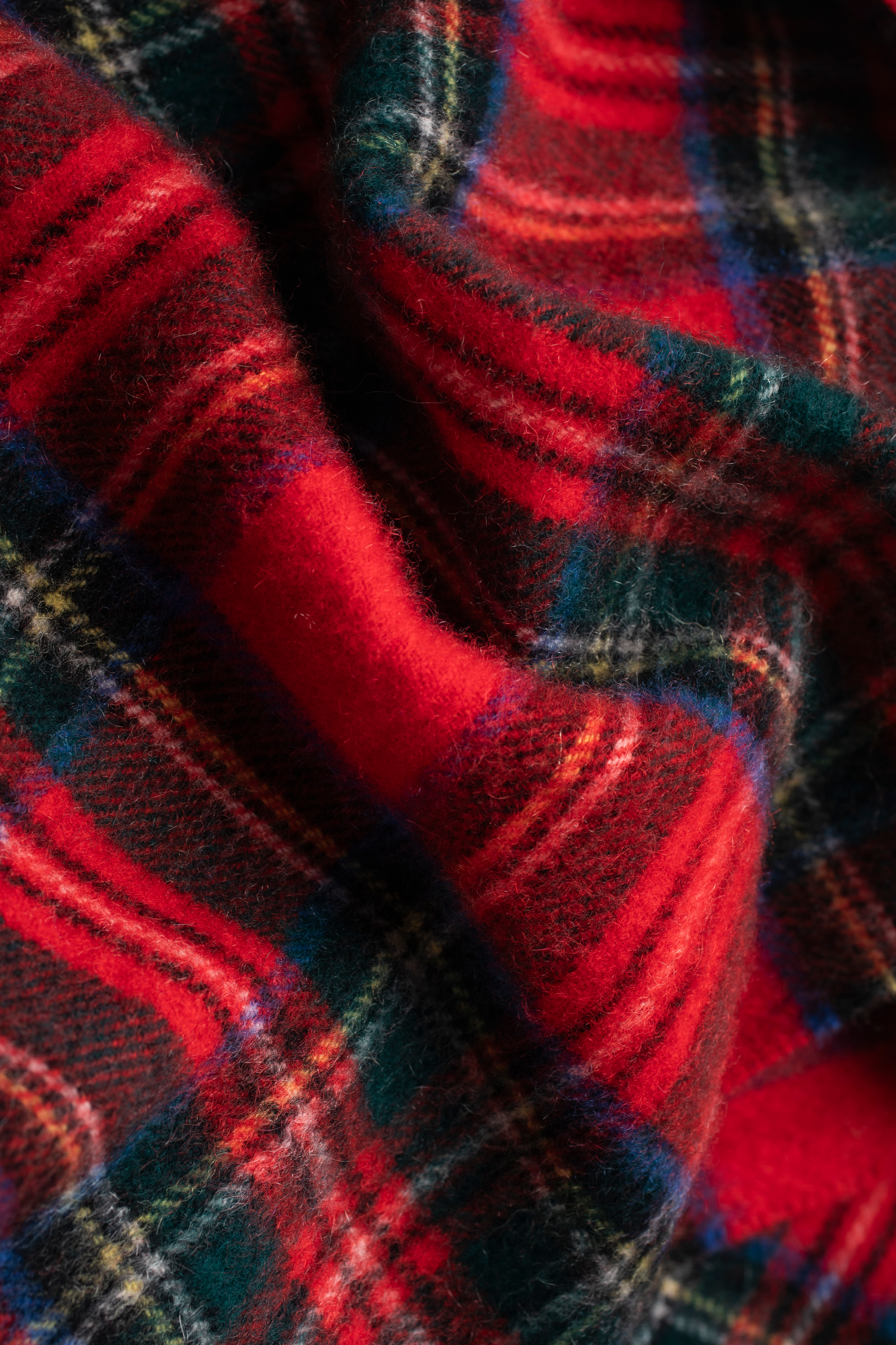 Year of the Horse Royal Stewart Cashmere Scarf - Red