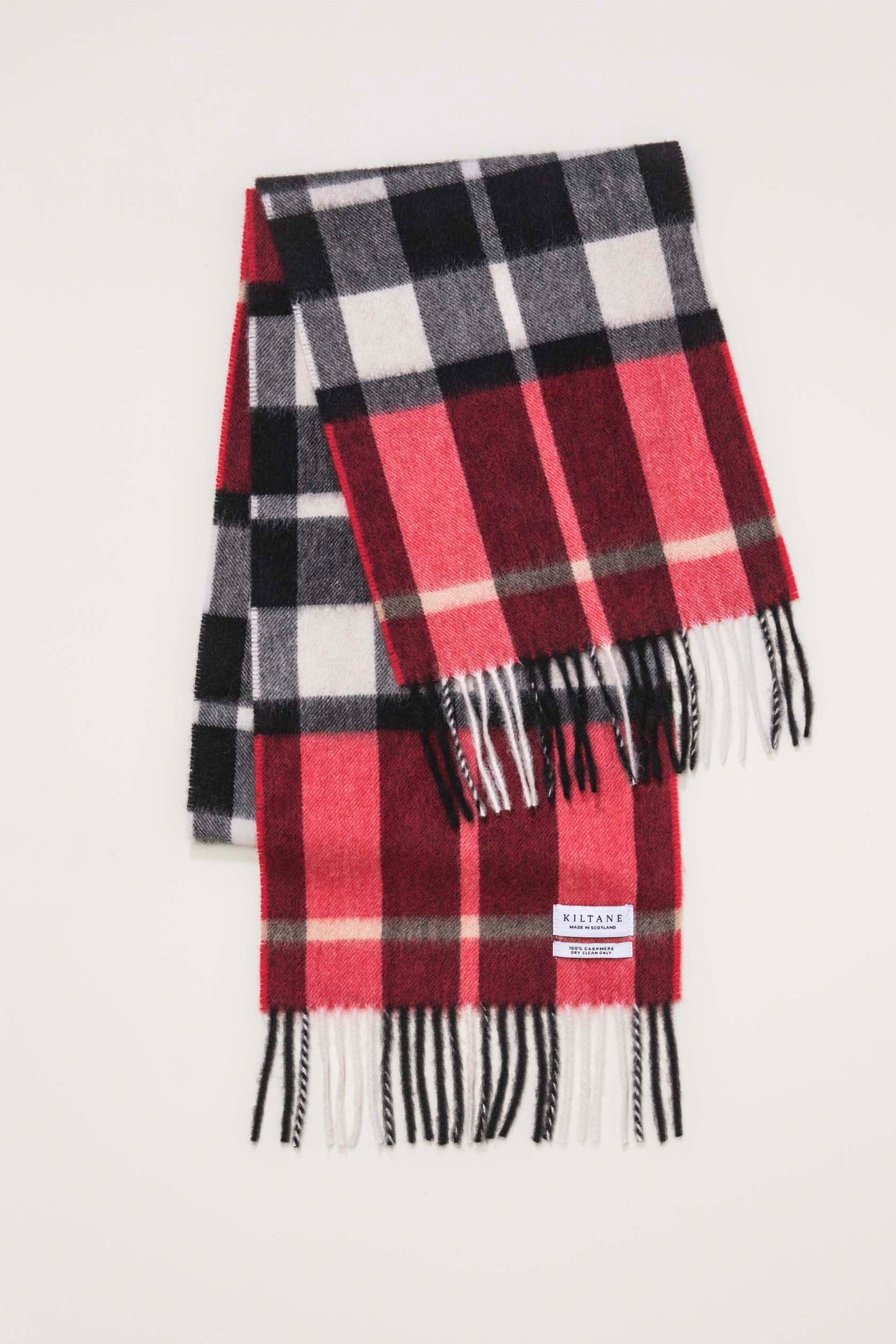 Made In Scotland Cashmere Scarf - Chinese Red Exploded Scotty Thompson