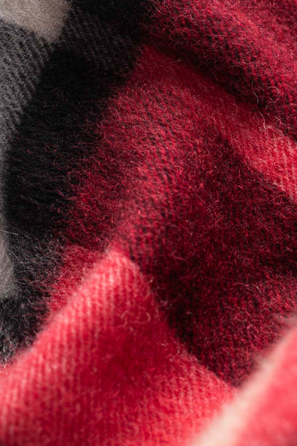 Made In Scotland Cashmere Scarf - Chinese Red Exploded Scotty Thompson