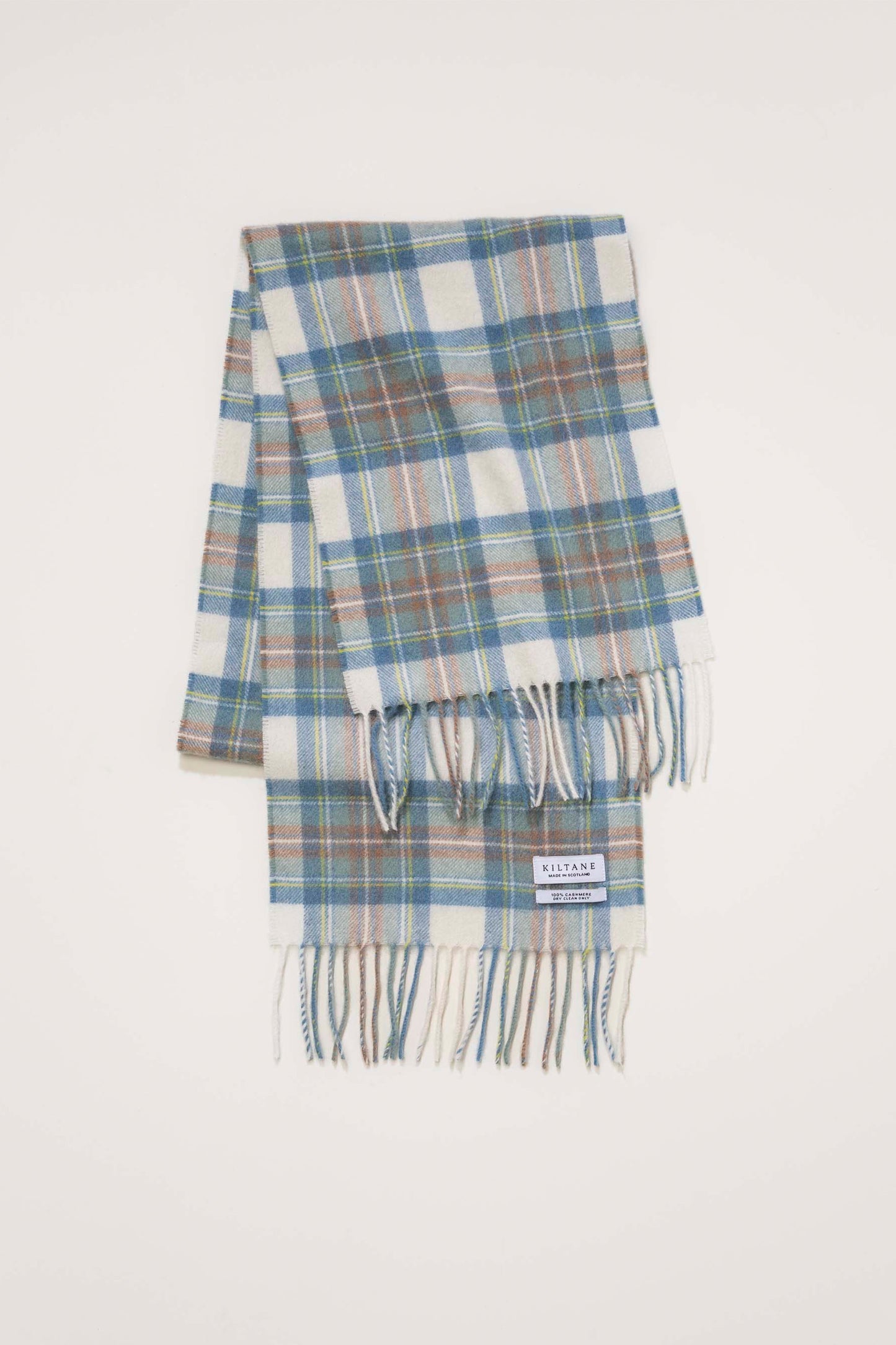 Made in Scotland Heritage Cashmere Scarf - Muted Blue Stewart