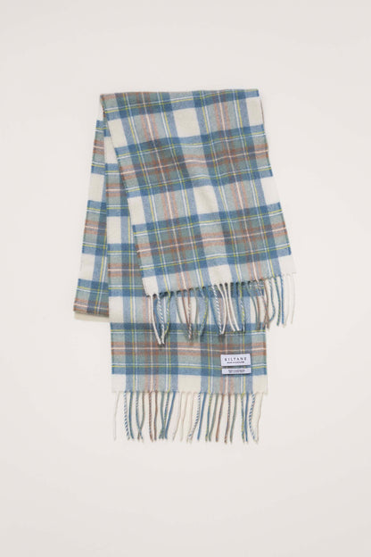 Made in Scotland Heritage Cashmere Scarf - Muted Blue Stewart