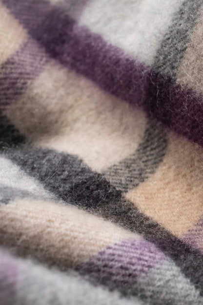 Made In Scotland Princeton Check Cashmere Scarf - Lavender