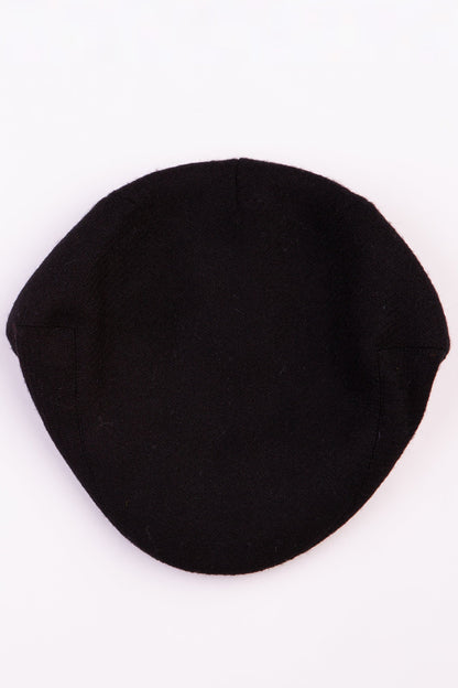 Harris Tweed Stornoway Cap - Plain Black Twill