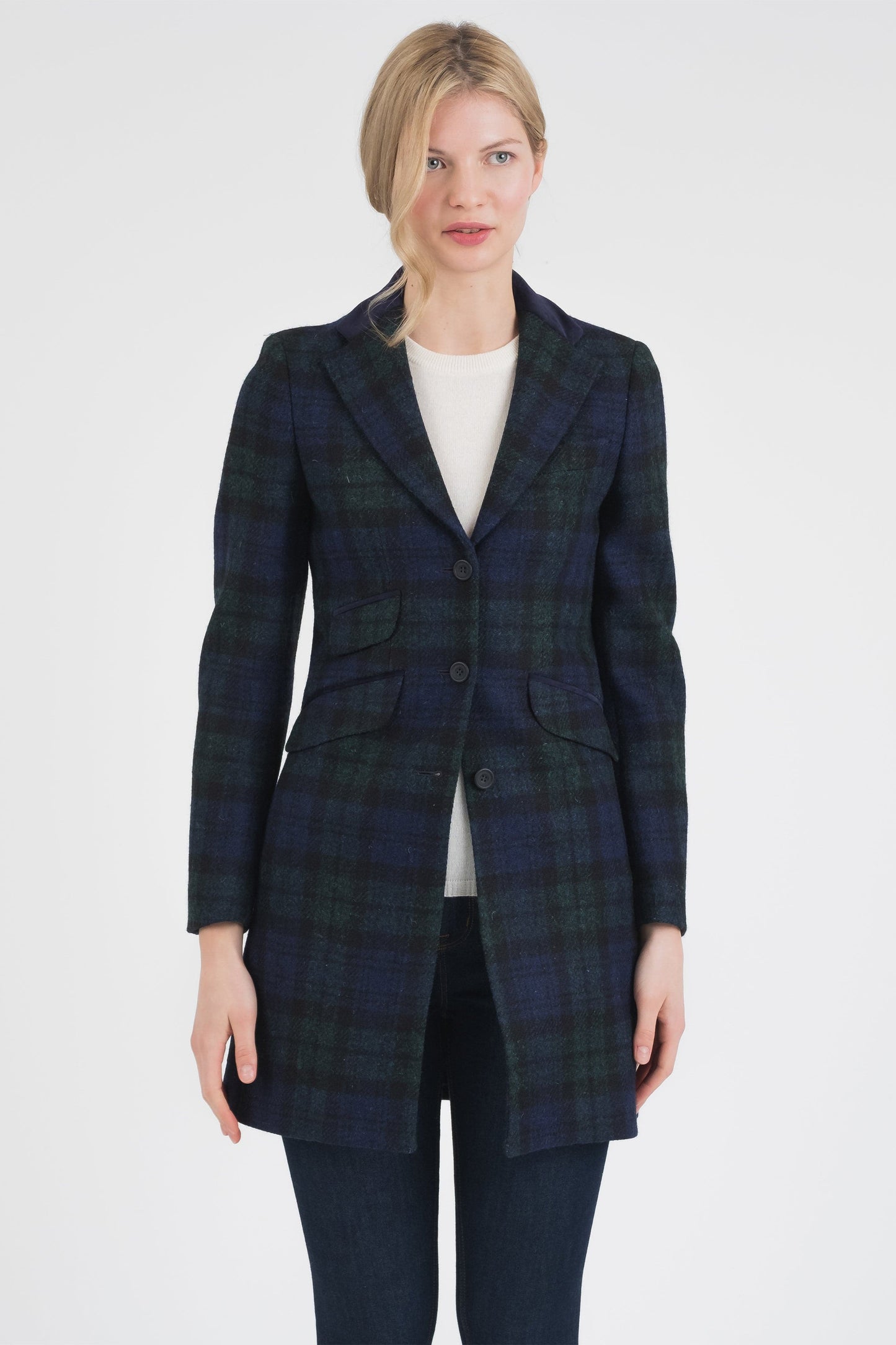 Women's Harris Tweed Tori Coat - Blackwatch