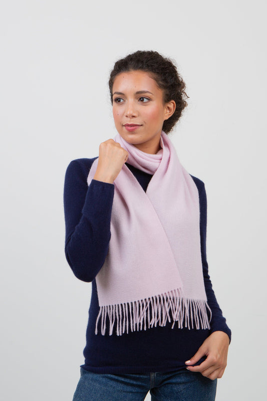 Solid Lambswool Scarf - Pale Lilac